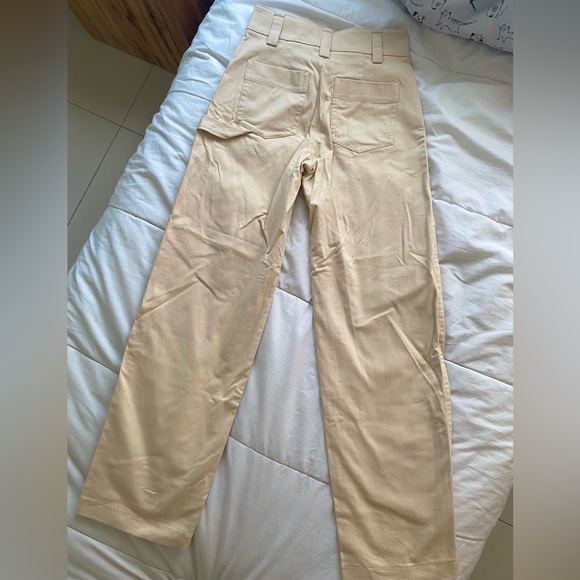 SSENSE VINCE Mid-Rise Beige Utility Trousers - Picture 6 of 6